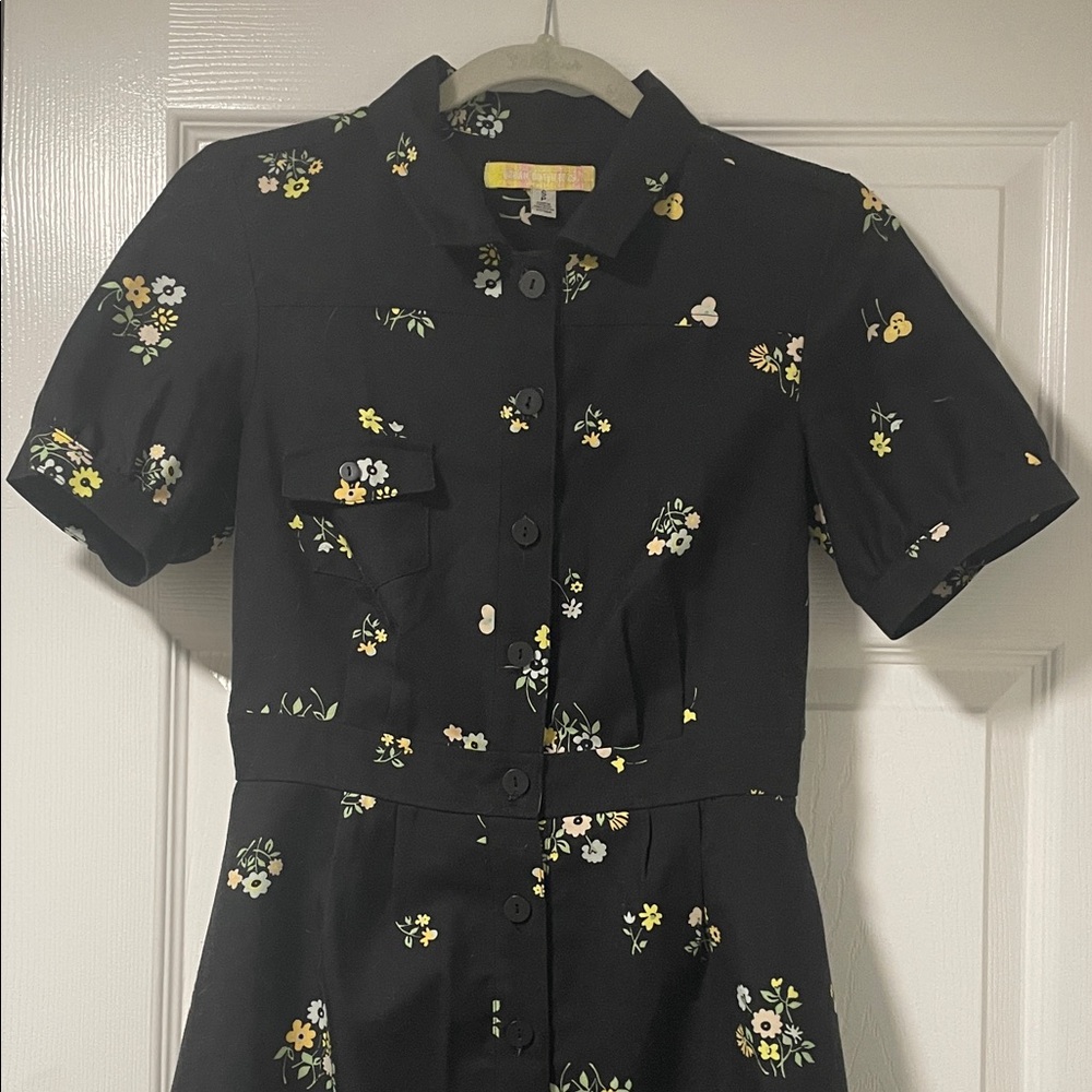 Urban Outfitters Black Floral Mini Dress